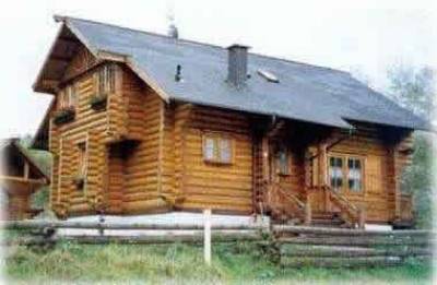 Timber log building