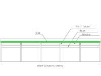    Reinforced concrete frame with infill walls designed for gravity loading