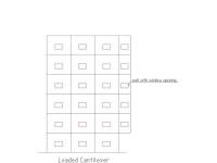    Reinforced concrete frame with infill walls designed for gravity loading