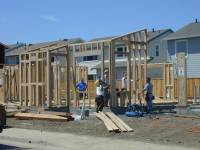 Wood frame single family house