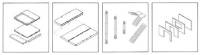 Precast, prestressed concrete frame structure with concrete shear walls 