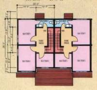 Reinforced concrete frame building with timber roof 