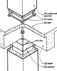 Reinforced concrete frame structure with diagonal bracings and brick infill walls