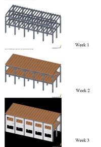 Prefabricated metal construction of the Modern Movement