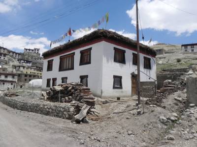 Mud wall construction in Spiti Valley  (Himachal Pradesh)  