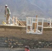 Mud wall construction in Spiti Valley  (Himachal Pradesh)  