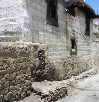 Mud wall construction in Spiti Valley  (Himachal Pradesh)  