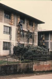 Confined block masonry building